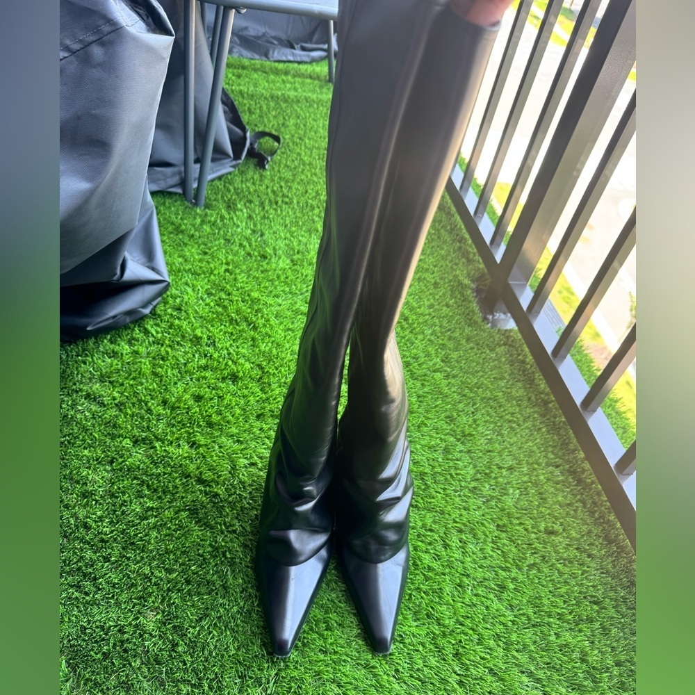 Paris Texas Jane Folded Leather Over the Knee Boots - Rare Designer Western - Picture 10 of 15